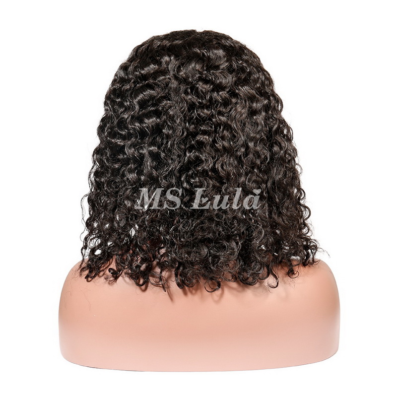 Human Hair Deep Wave BOB Lace Front Wig 250% Density - 图片 2
